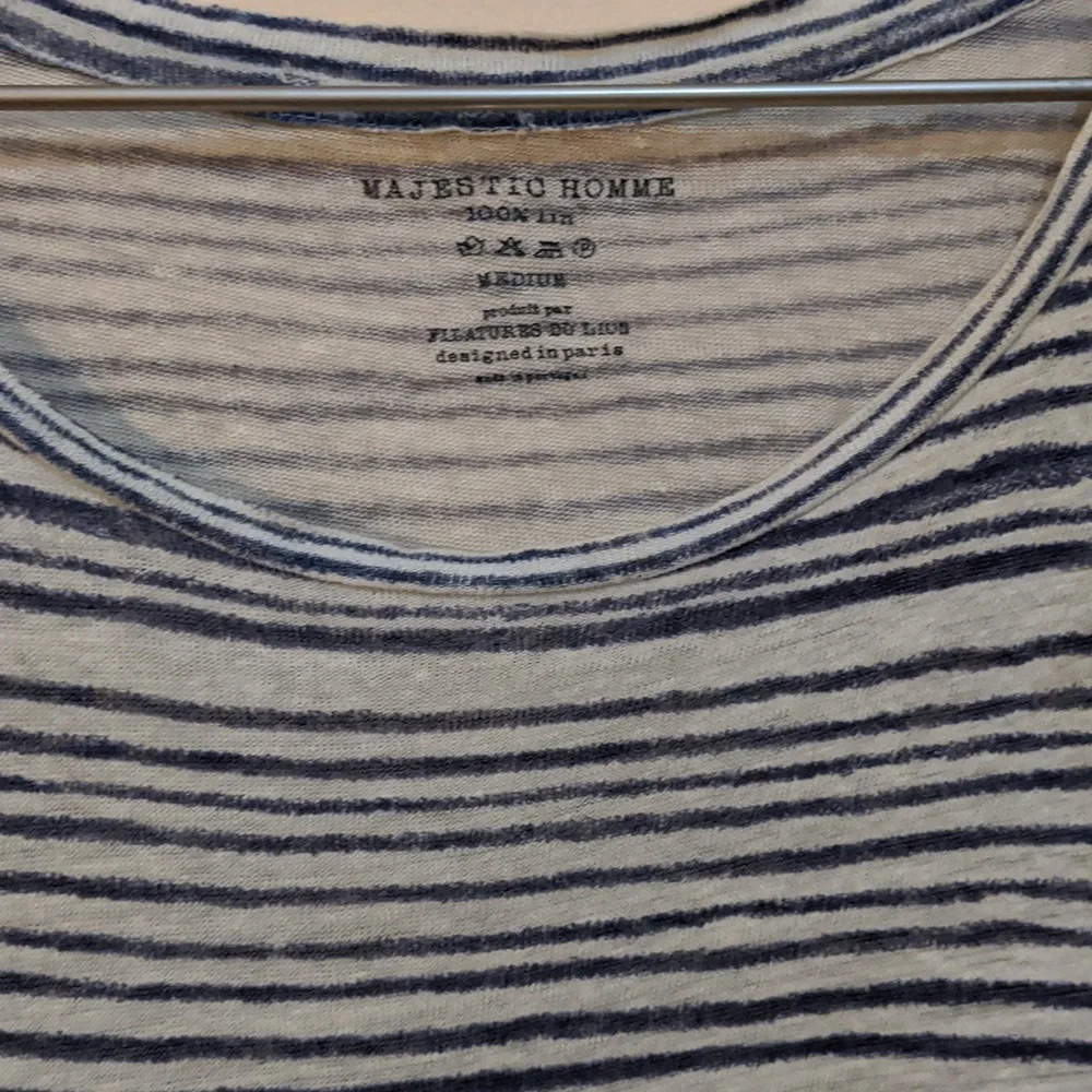 Majestic Filatures 100% linen striped tee - Picture 2 of 4